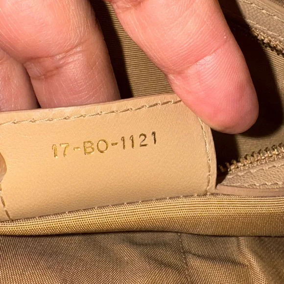 CHRISTIAN DIOR Beige Cannage Quilted Lambskin Leather Granville Polochon Bag - Picture 9 of 16